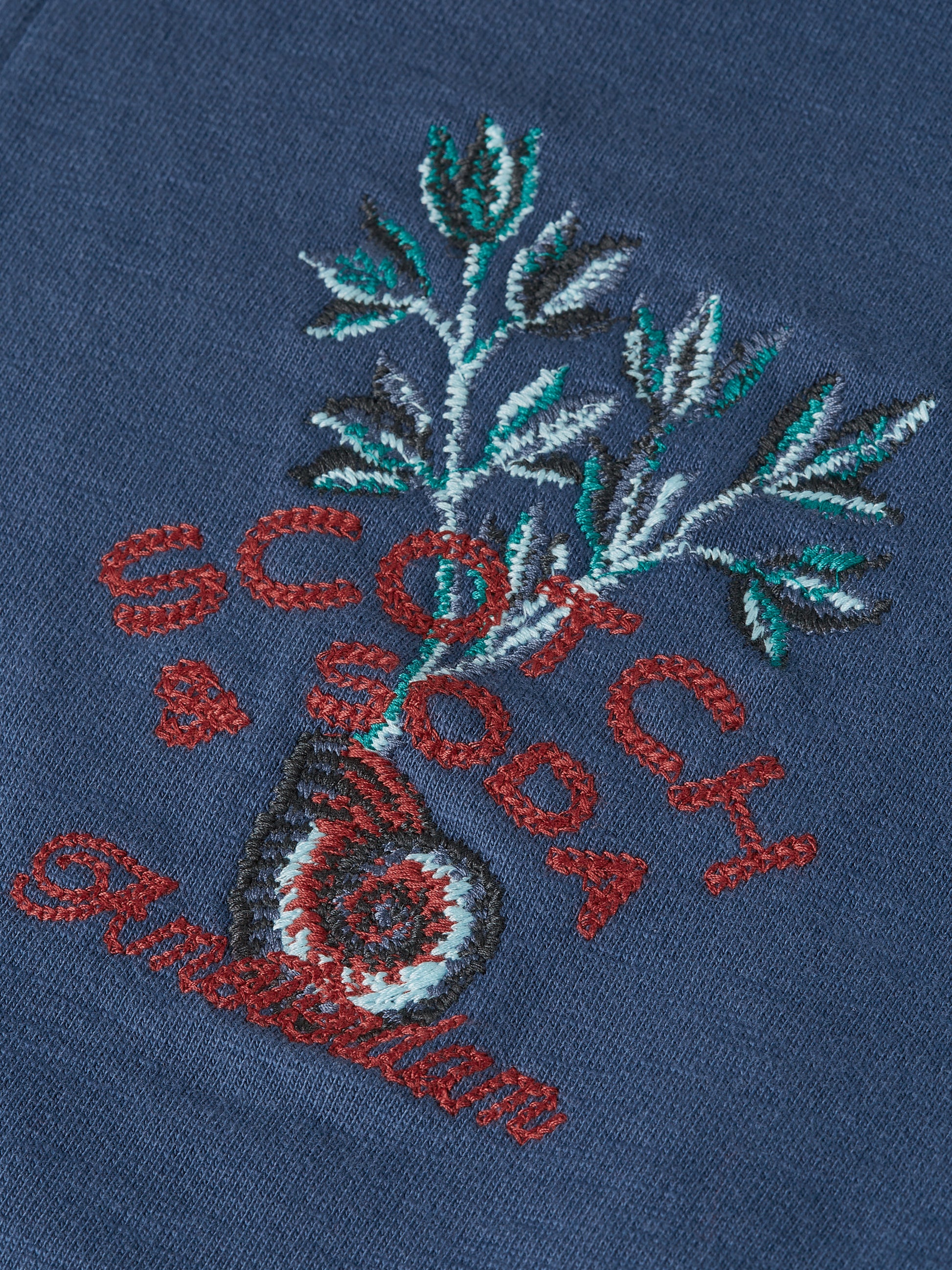 Dark Slate Gray קפוצ'ון לגברים Embroidered Zip-Through SCOTCH & SODA