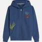 Dark Slate Gray קפוצ'ון לגברים Embroidered Zip-Through SCOTCH & SODA
