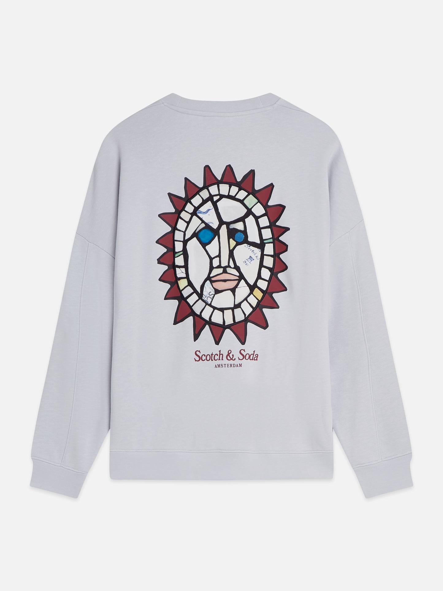Light Gray סווטשירט לגברים Front And Back Artwork SCOTCH & SODA
