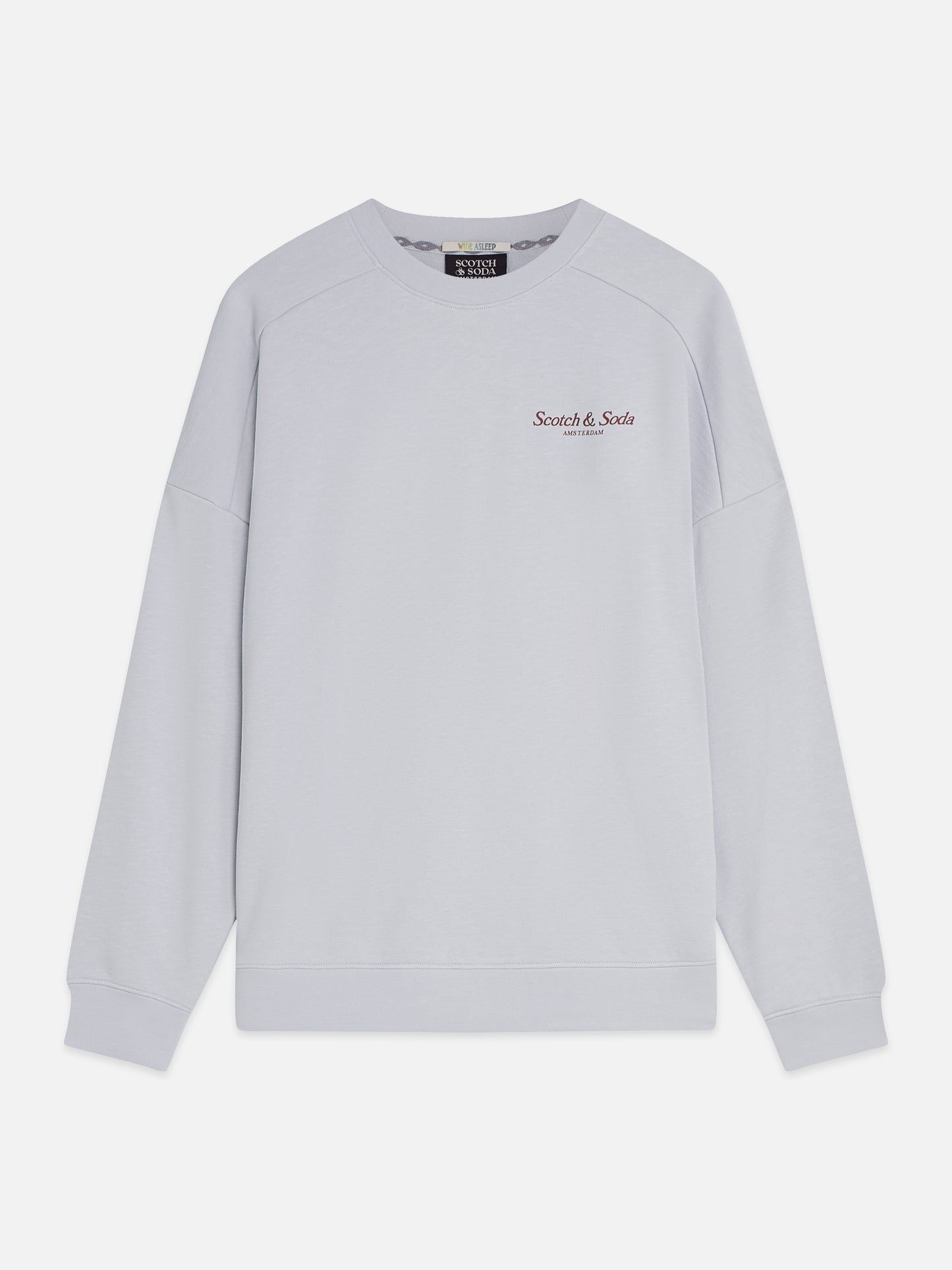 Light Gray סווטשירט לגברים Front And Back Artwork SCOTCH & SODA