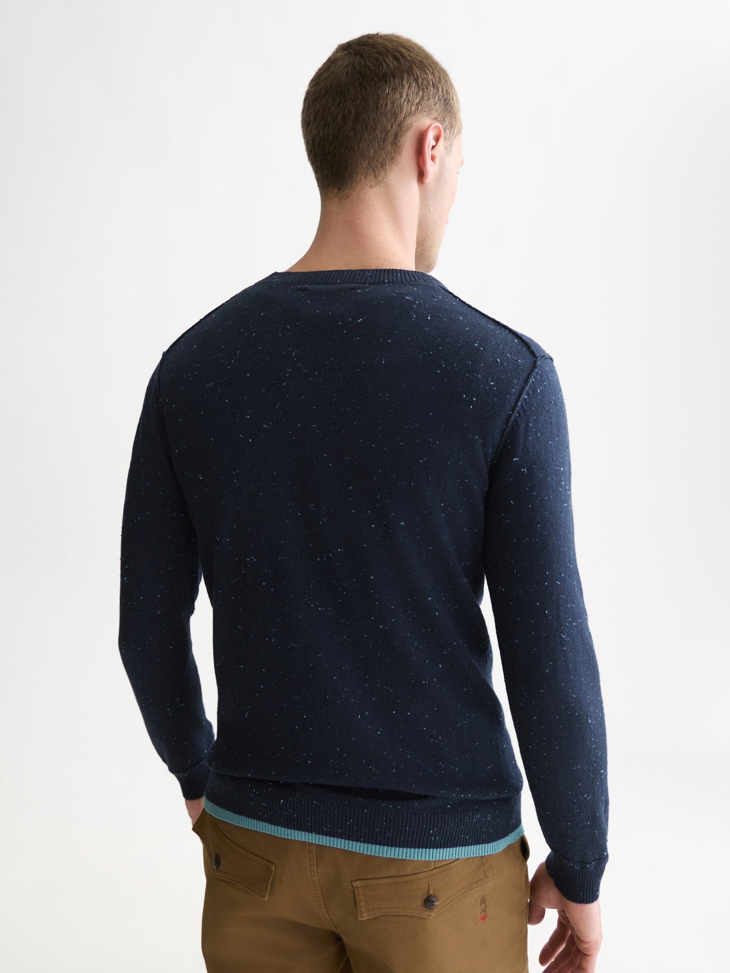 White Smoke סוודר לגברים Neps Wool-Blend SCOTCH & SODA