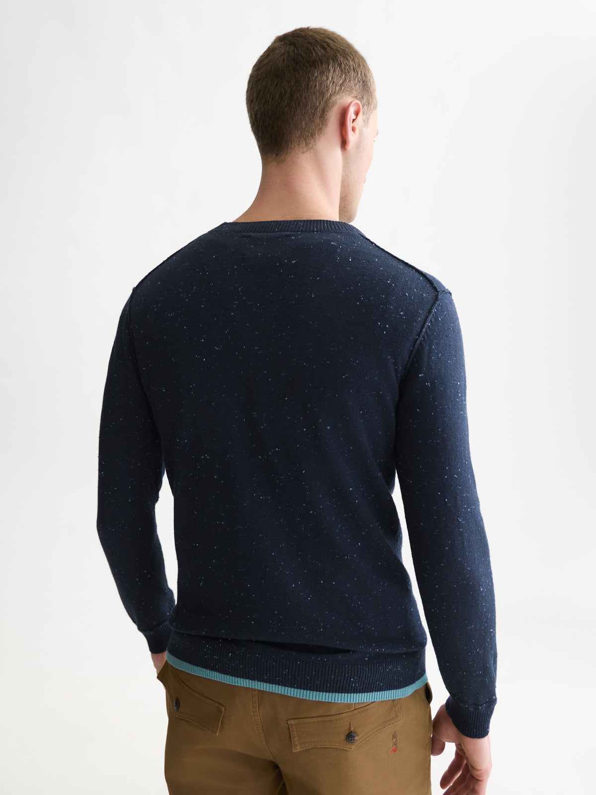 White Smoke סוודר לגברים Neps Wool-Blend SCOTCH & SODA