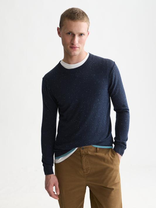 White Smoke סוודר לגברים Neps Wool-Blend SCOTCH & SODA