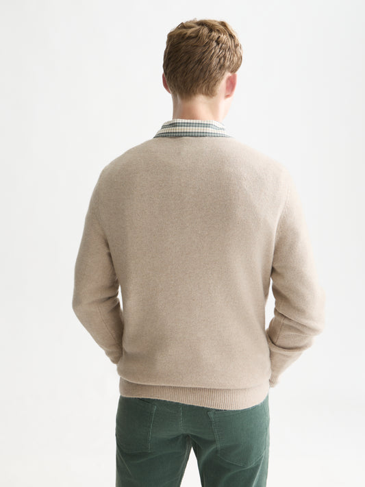 White Smoke סוודר לגברים Soft Knit SCOTCH & SODA
