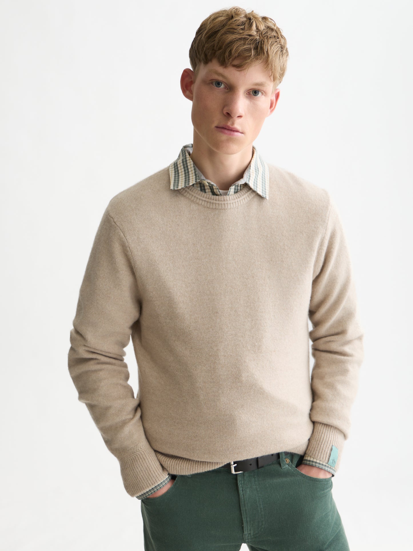 White Smoke סוודר לגברים Soft Knit SCOTCH & SODA