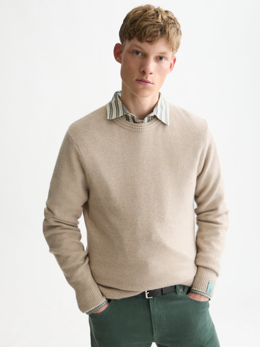 White Smoke סוודר לגברים Soft Knit SCOTCH & SODA