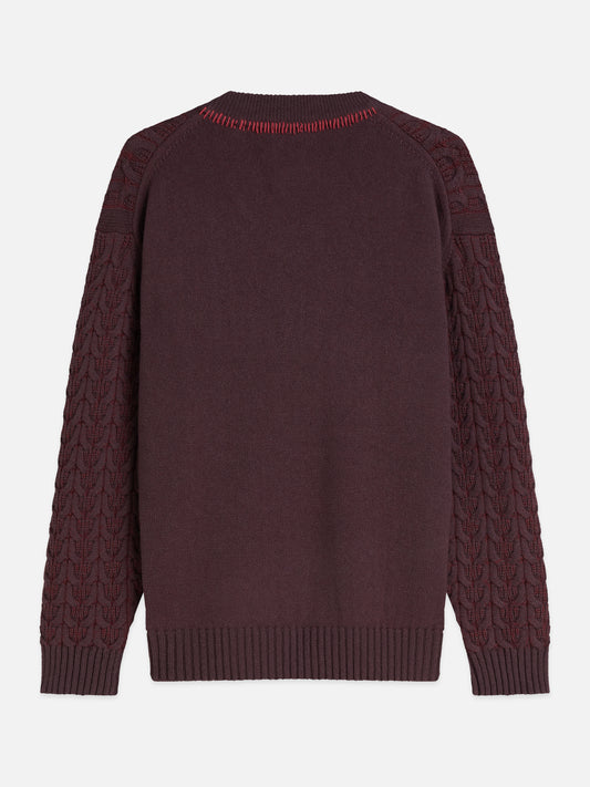 Dark Slate Gray סוודר לגברים V-Neck Wool-Blend SCOTCH & SODA