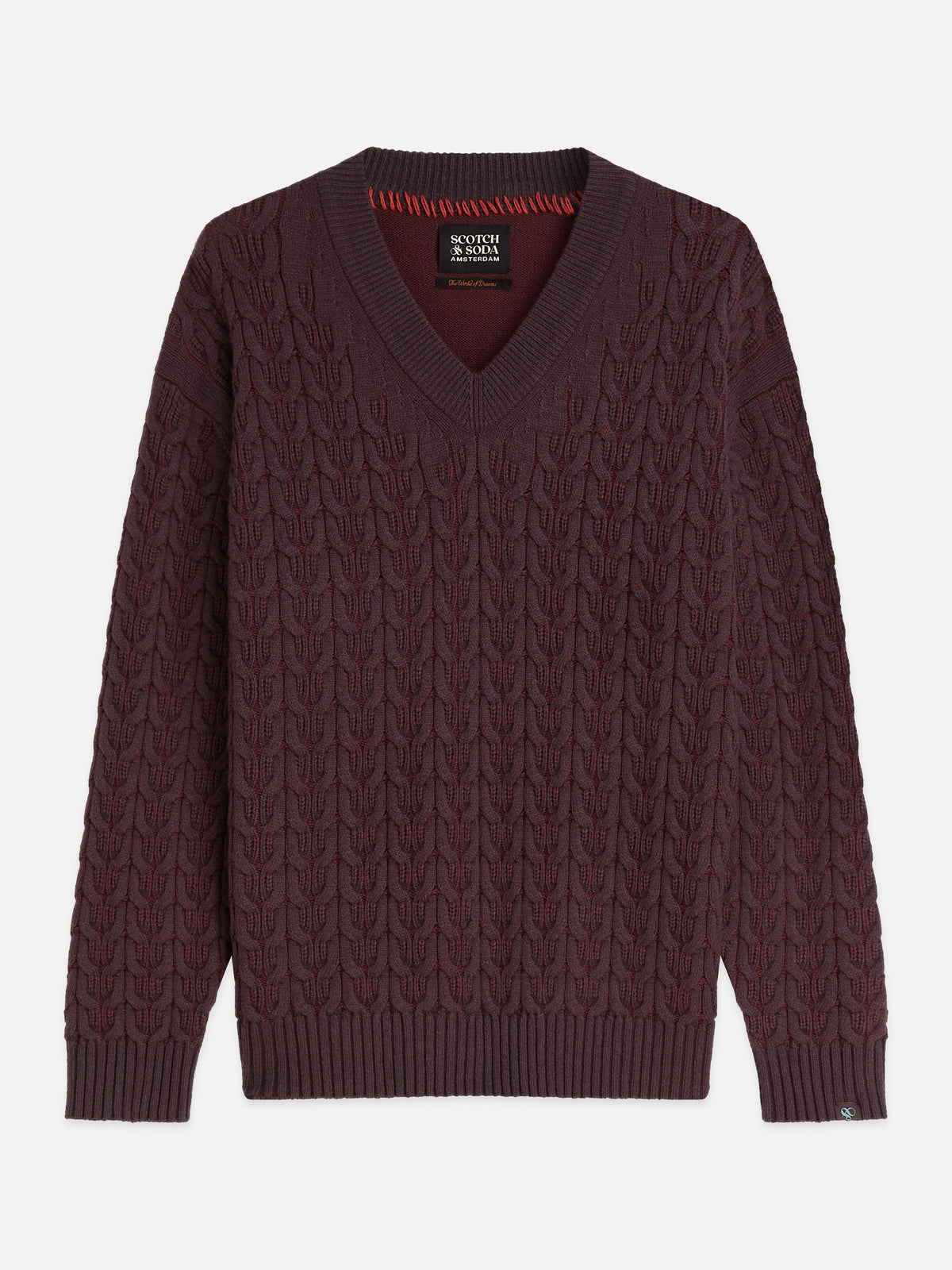 סוודר לגברים V-Neck Wool-Blend