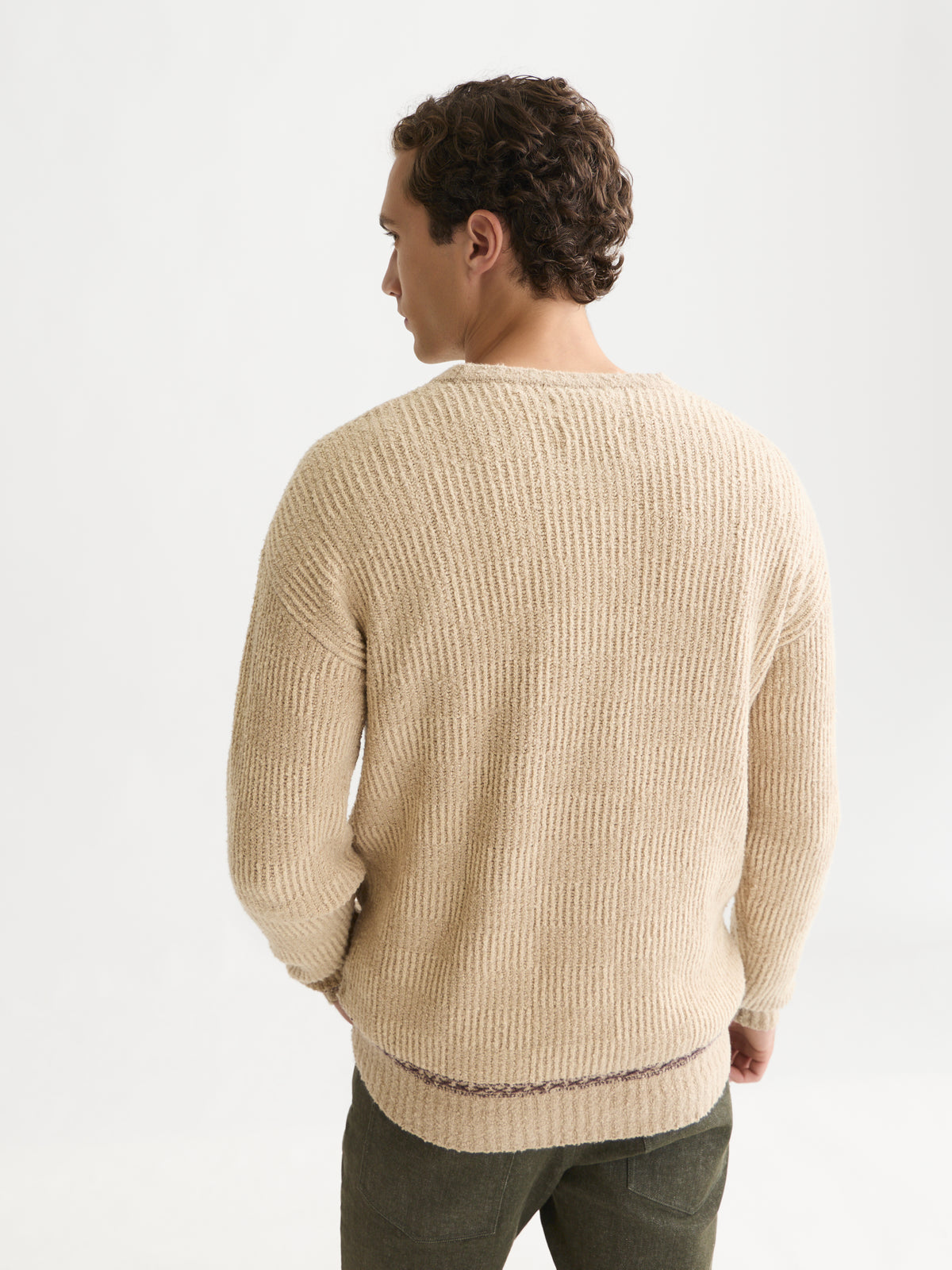 Tan סוודר לגברים Chenille Structured SCOTCH & SODA