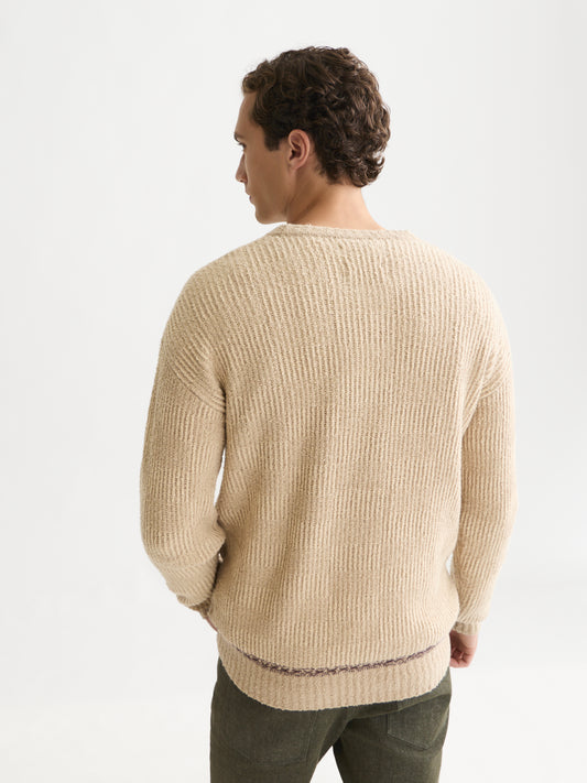 Tan סוודר לגברים Chenille Structured SCOTCH & SODA