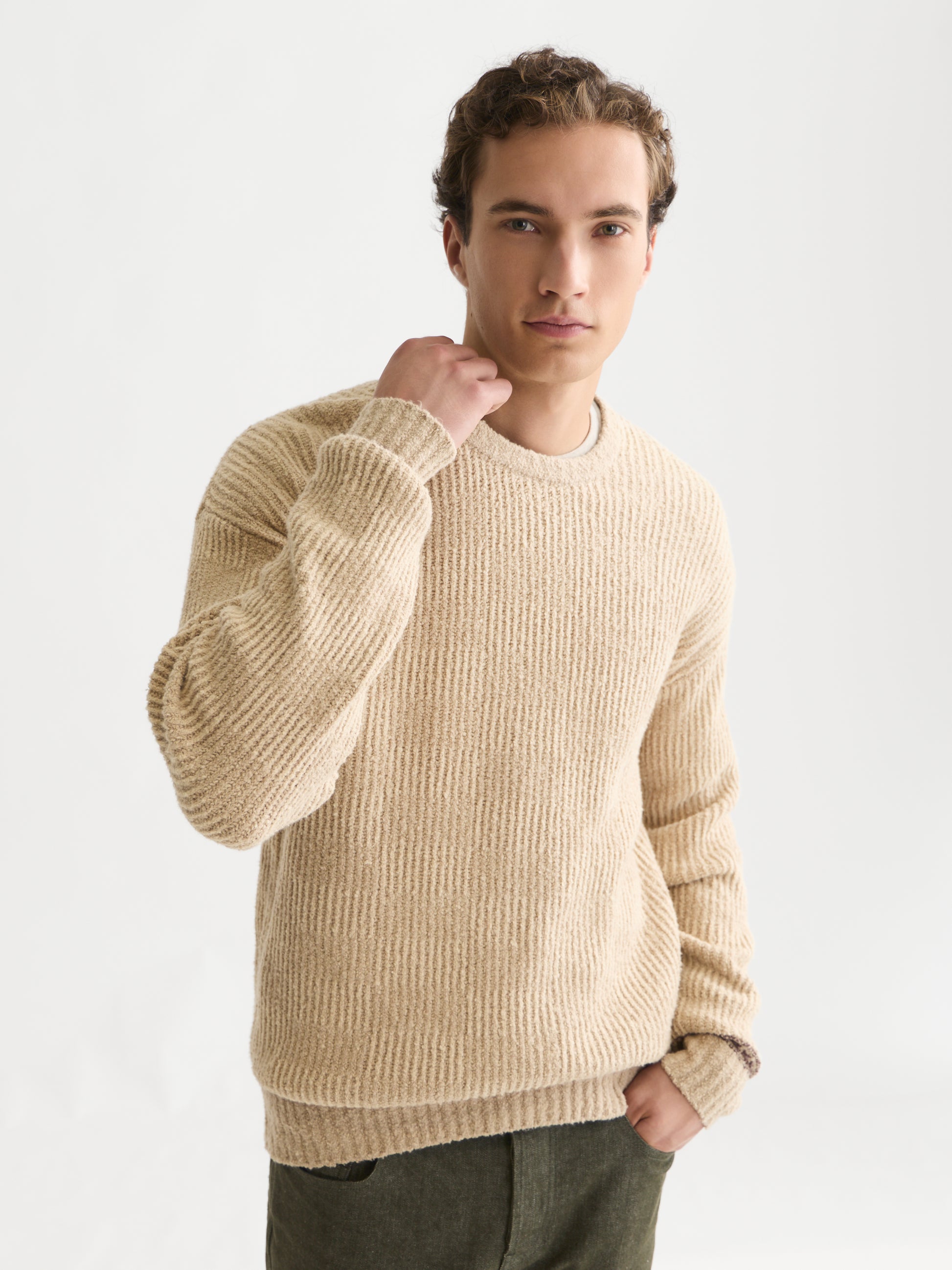 Lavender סוודר לגברים Chenille Structured SCOTCH & SODA