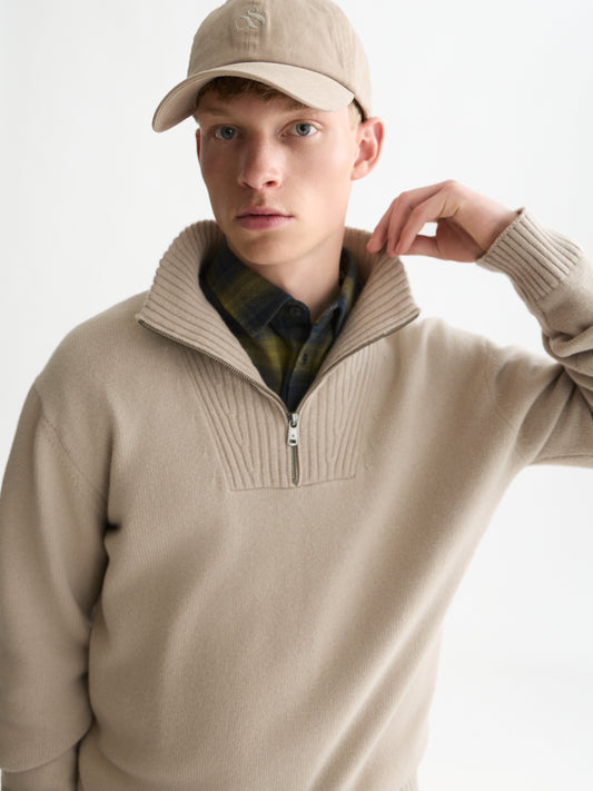 White Smoke סוודר לגברים Troyer Zip SCOTCH & SODA
