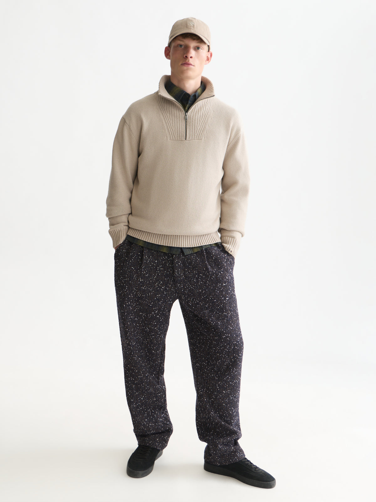 White Smoke סוודר לגברים Troyer Zip SCOTCH & SODA