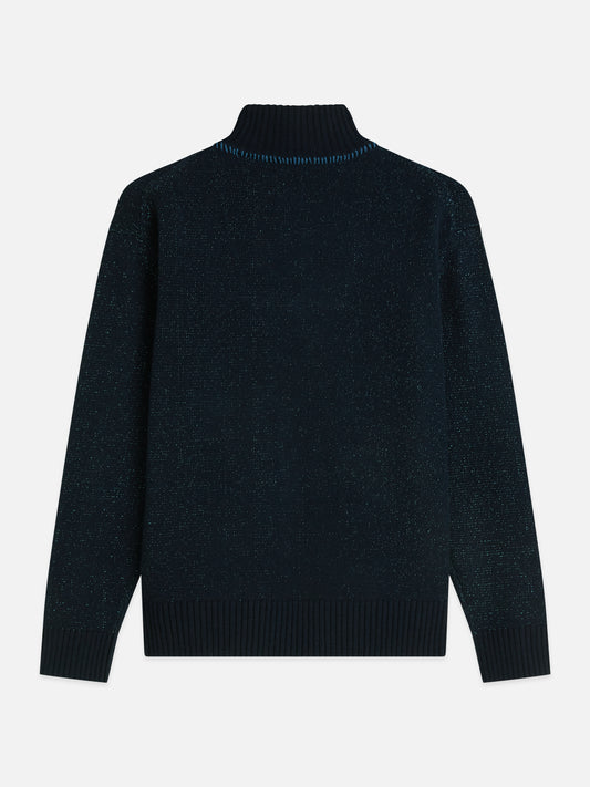 Black סוודר לגברים Troyer Zip SCOTCH & SODA