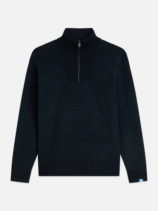 Black סוודר לגברים Troyer Zip SCOTCH & SODA