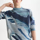 White Smoke סוודר ז'קארד לגברים Jacquard Cotton SCOTCH & SODA
