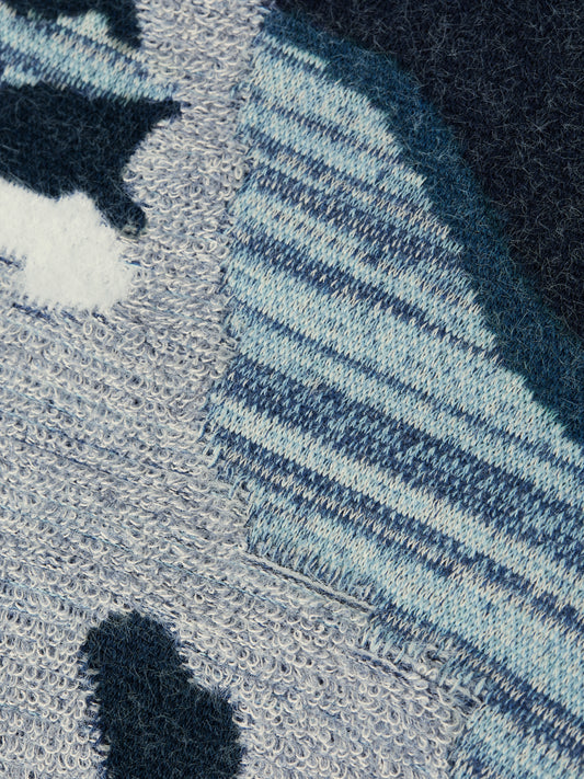 Dark Gray סוודר ז'קארד לגברים Jacquard Cotton SCOTCH & SODA