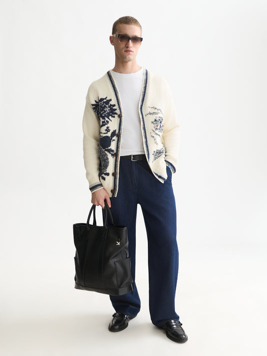 White Smoke קרדיגן לגברים Intarsia Cotton-Blend SCOTCH & SODA