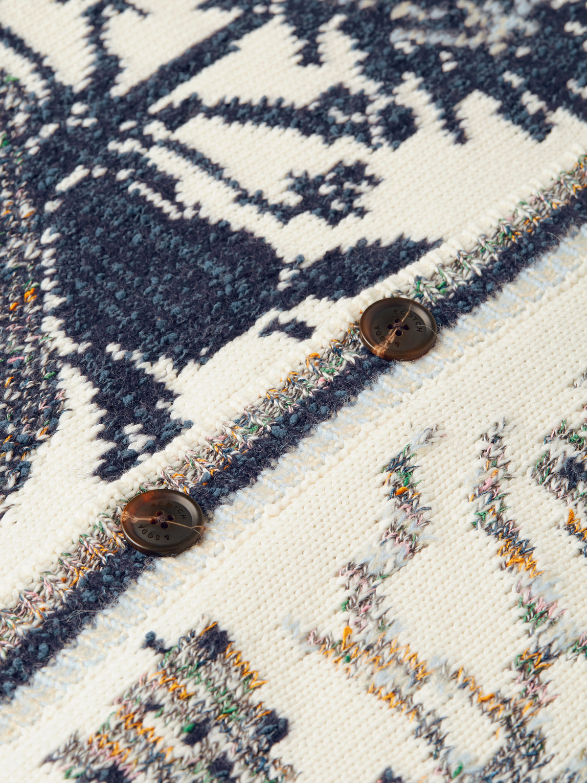 קרדיגן לגברים Intarsia Cotton-Blend