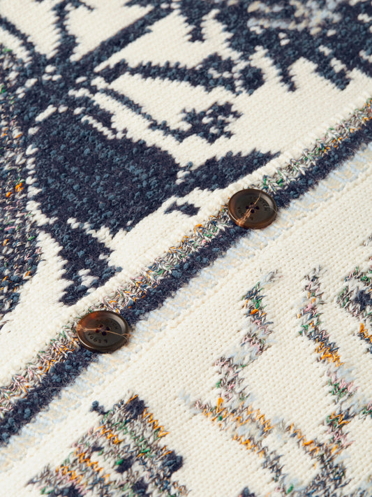 Antique White קרדיגן לגברים Intarsia Cotton-Blend SCOTCH & SODA