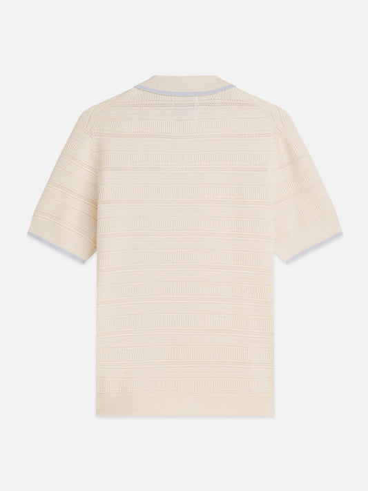 Light Gray חולצת פולו לגברים Structured Knitted SCOTCH & SODA