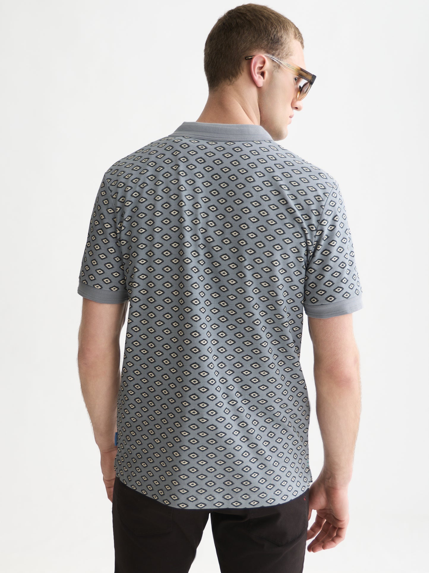 White Smoke חולצת פולו לגברים Micro-Printed SCOTCH & SODA