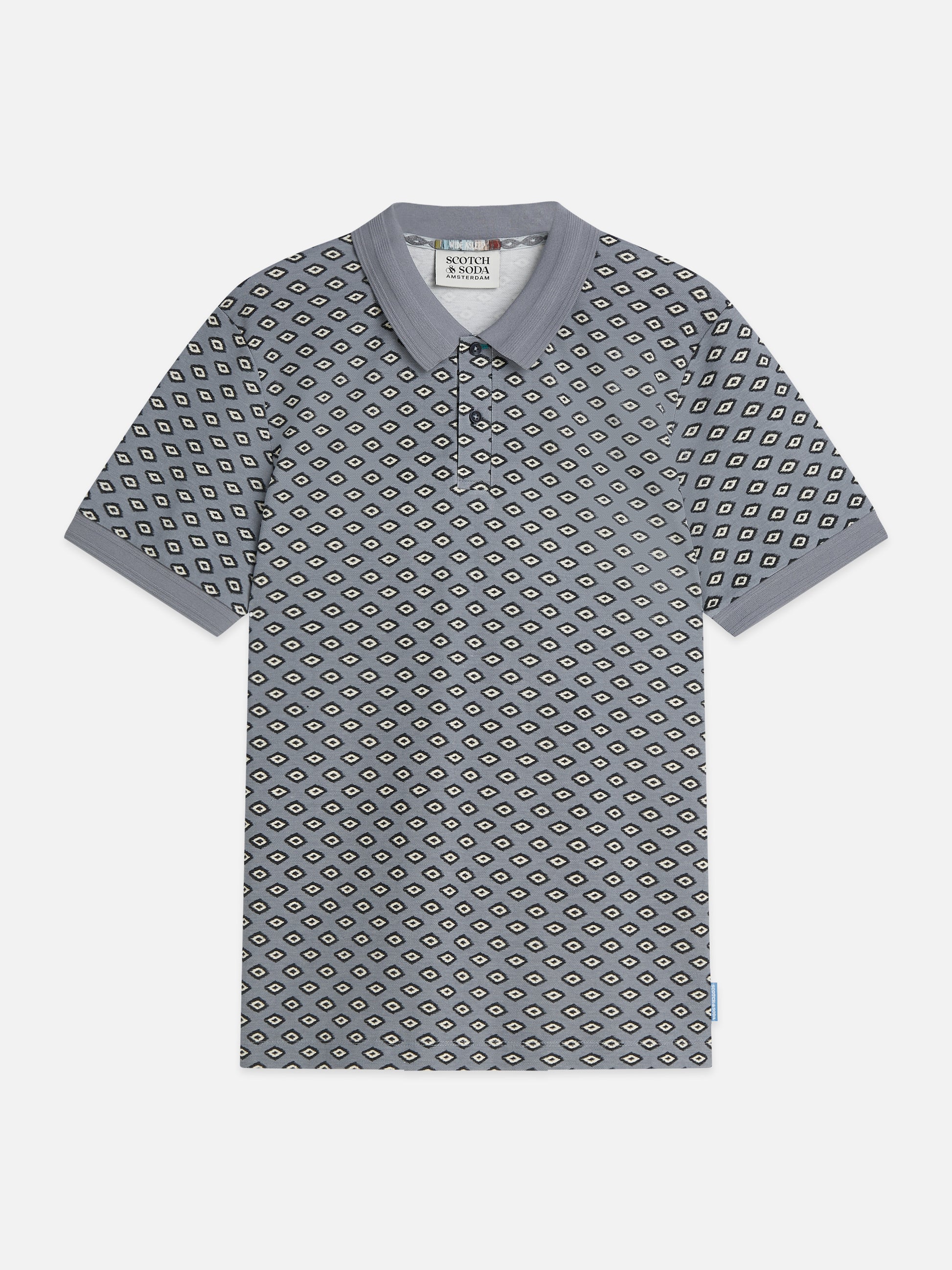 White Smoke חולצת פולו לגברים Micro-Printed SCOTCH & SODA