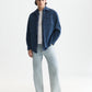 White Smoke ג'קט ז'קארד לגברים Jacquard Stripe Overshirt SCOTCH & SODA