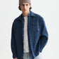 White Smoke ג'קט ז'קארד לגברים Jacquard Stripe Overshirt SCOTCH & SODA