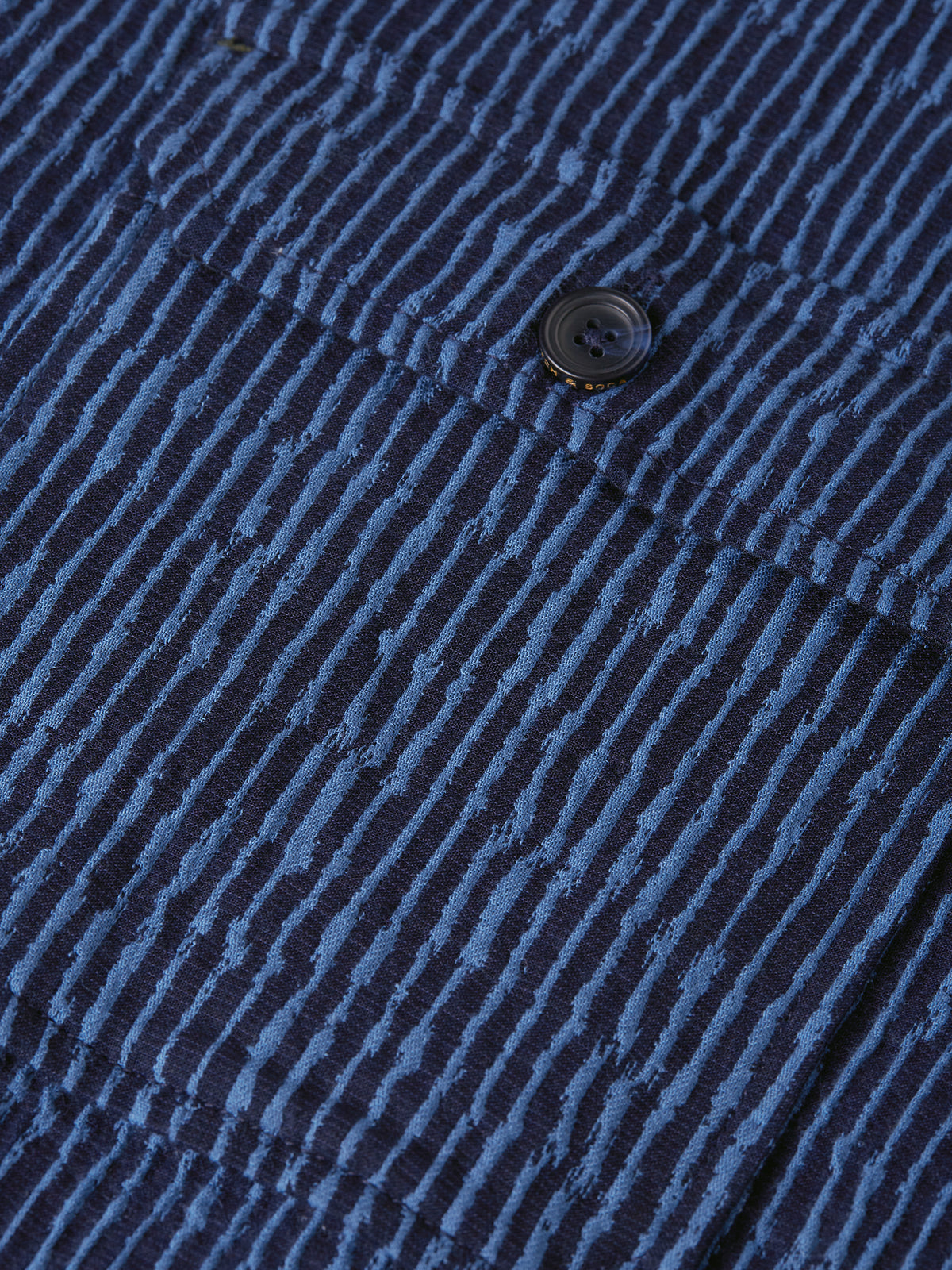 Dark Slate Gray ג'קט ז'קארד לגברים Jacquard Stripe Overshirt SCOTCH & SODA