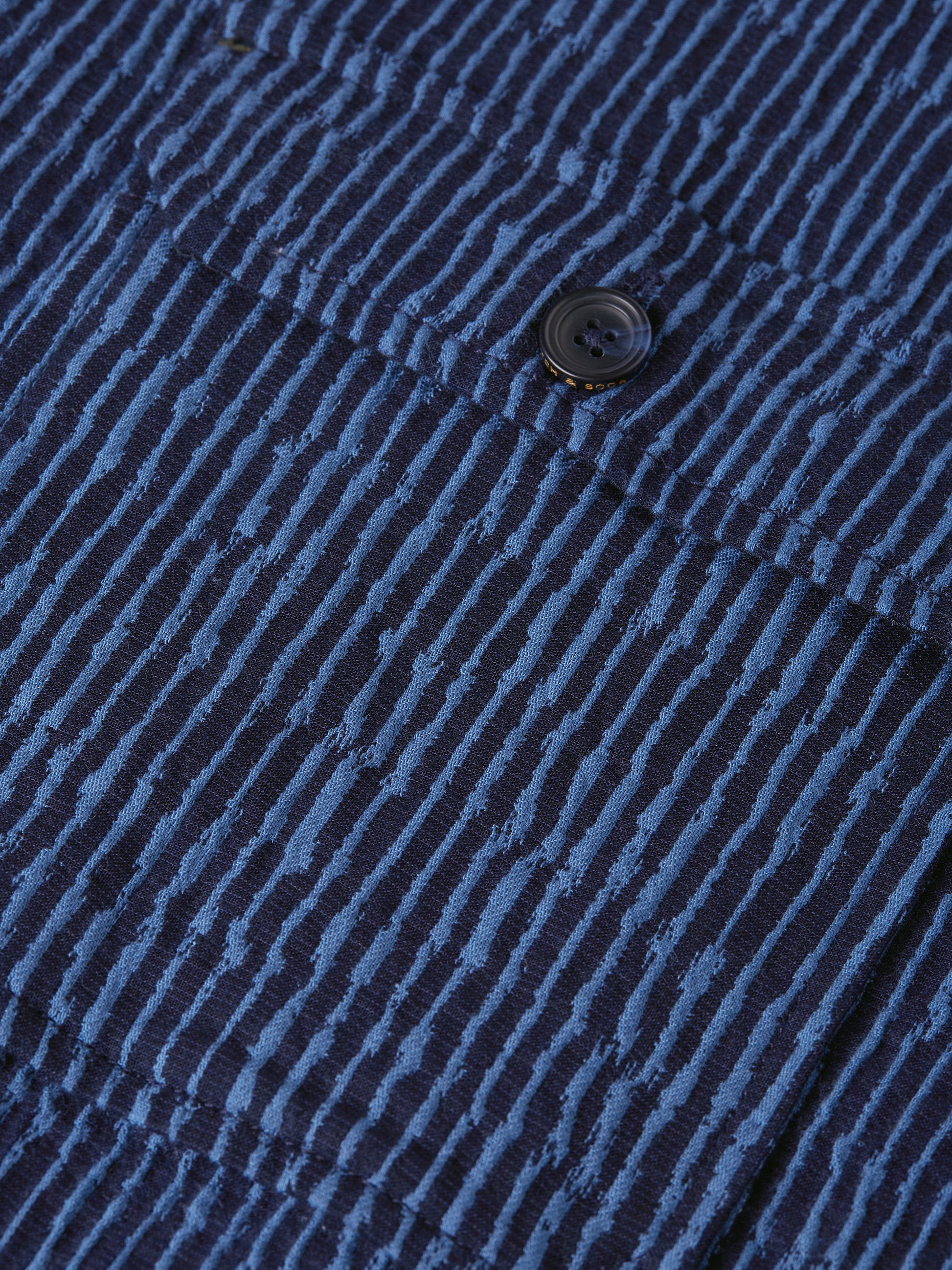 Dark Slate Gray ג'קט ז'קארד לגברים Jacquard Stripe Overshirt SCOTCH & SODA
