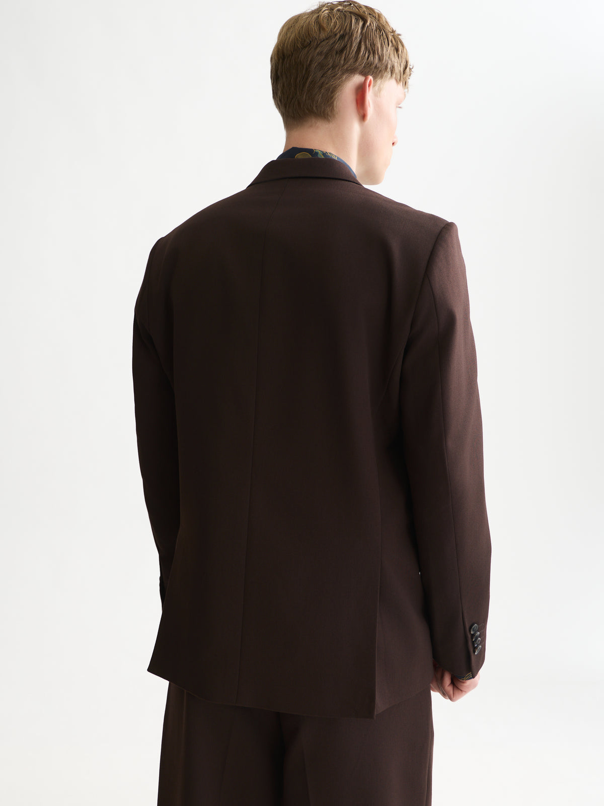 בלייזר לגברים Double-Breasted Wool-Blend