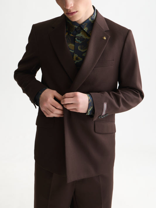 White Smoke בלייזר לגברים Double-Breasted Wool-Blend SCOTCH & SODA
