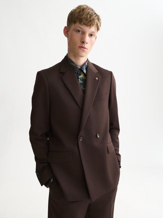 Black בלייזר לגברים Double-Breasted Wool-Blend SCOTCH & SODA
