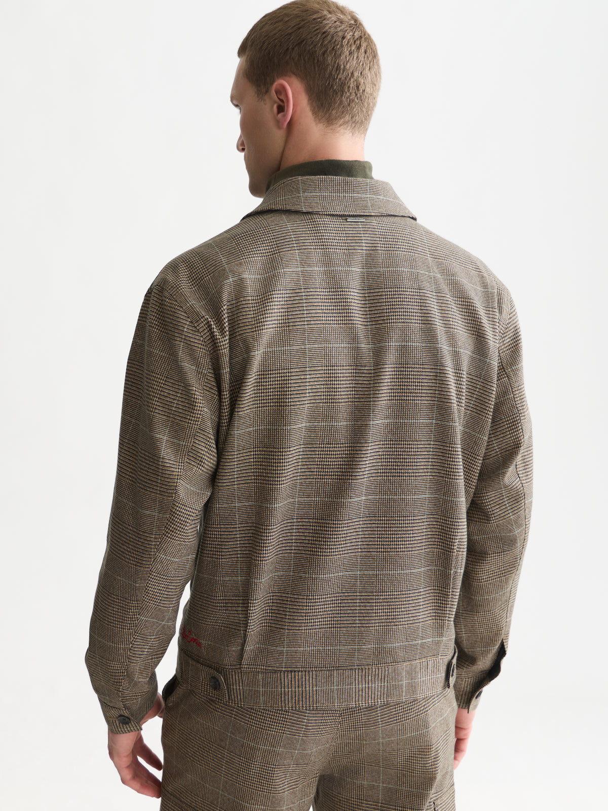 ג'קט משובץ לגברים Tailored Checked Blouson