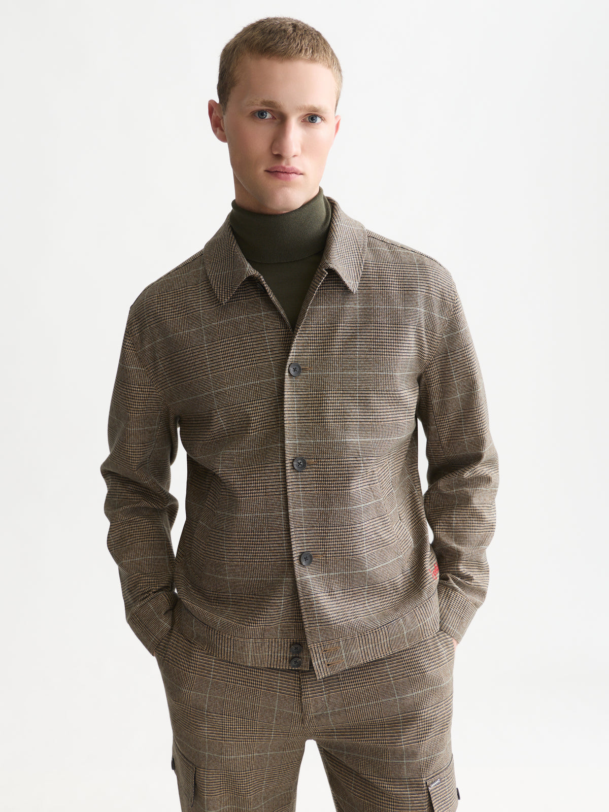 ג'קט משובץ לגברים Tailored Checked Blouson