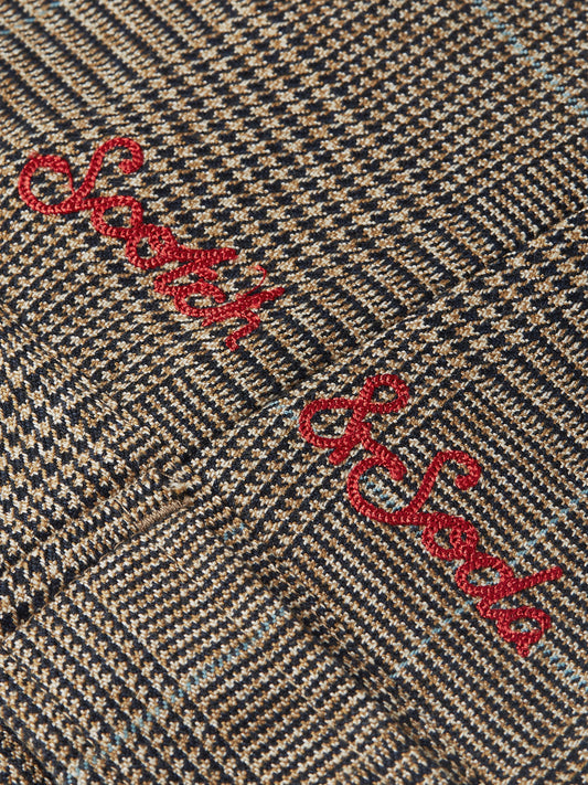 Dark Olive Green ג'קט משובץ לגברים Tailored Checked Blouson SCOTCH & SODA