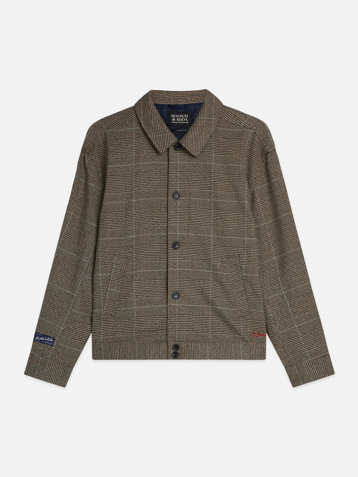 ג'קט משובץ לגברים Tailored Checked Blouson