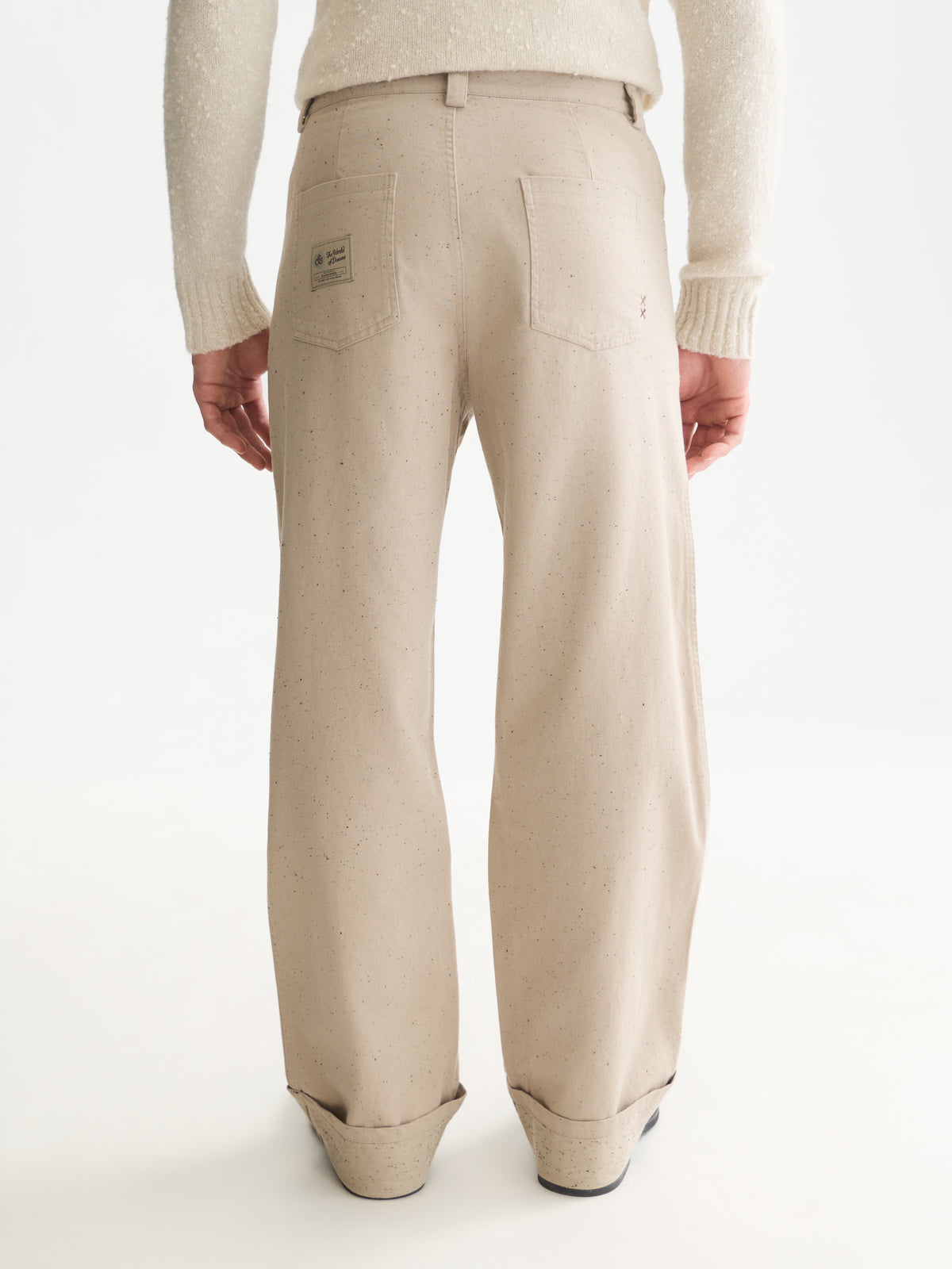 White Smoke מכנסיים ארוכים לגברים Speckled Cotton-Blend SCOTCH & SODA