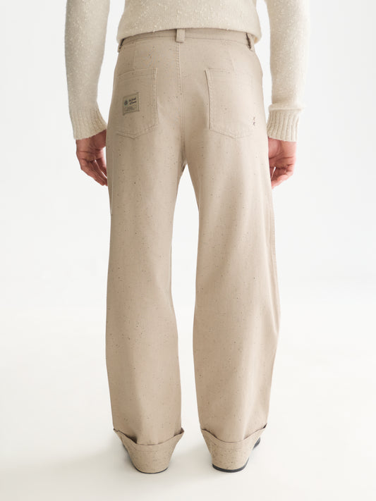White Smoke מכנסיים ארוכים לגברים Speckled Cotton-Blend SCOTCH & SODA