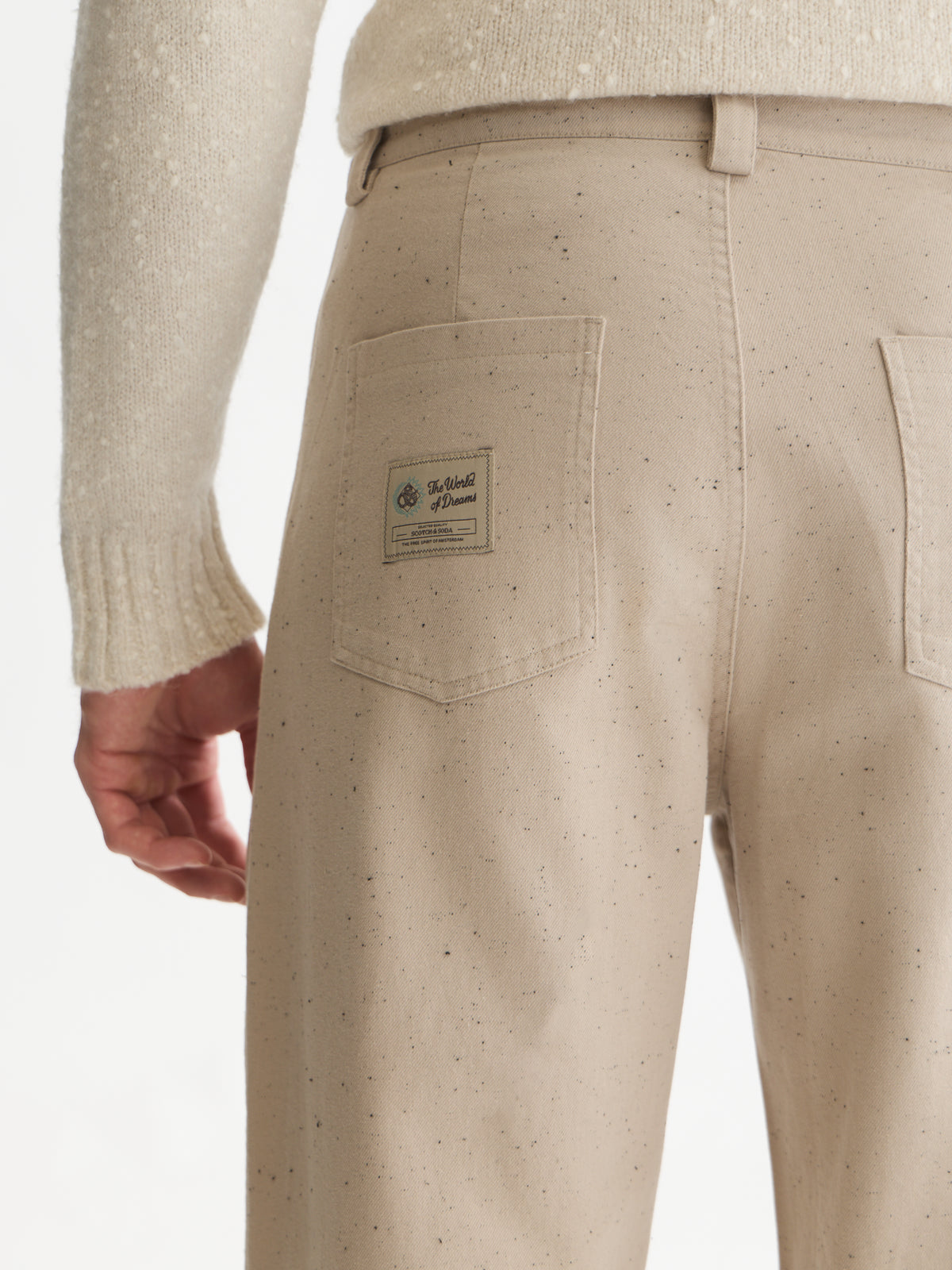 Gray מכנסיים ארוכים לגברים Speckled Cotton-Blend SCOTCH & SODA