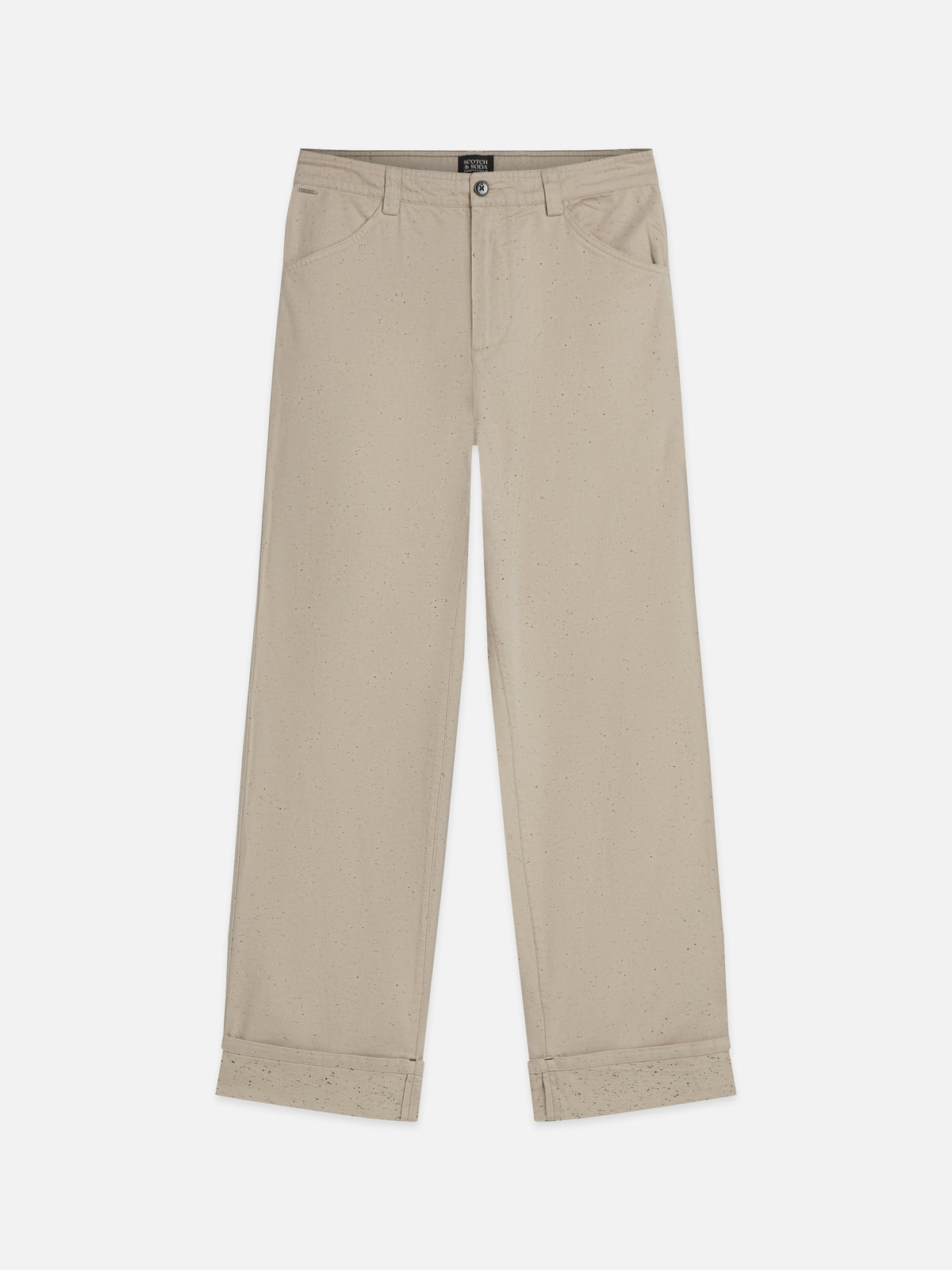 Dark Gray מכנסיים ארוכים לגברים Speckled Cotton-Blend SCOTCH & SODA