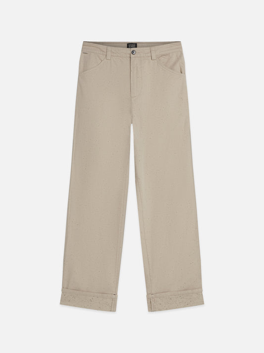 Dark Gray מכנסיים ארוכים לגברים Speckled Cotton-Blend SCOTCH & SODA