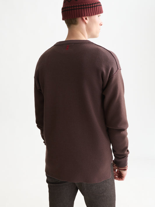 Dark Slate Gray סוודר לגברים Double Face Merino-Blend SCOTCH & SODA