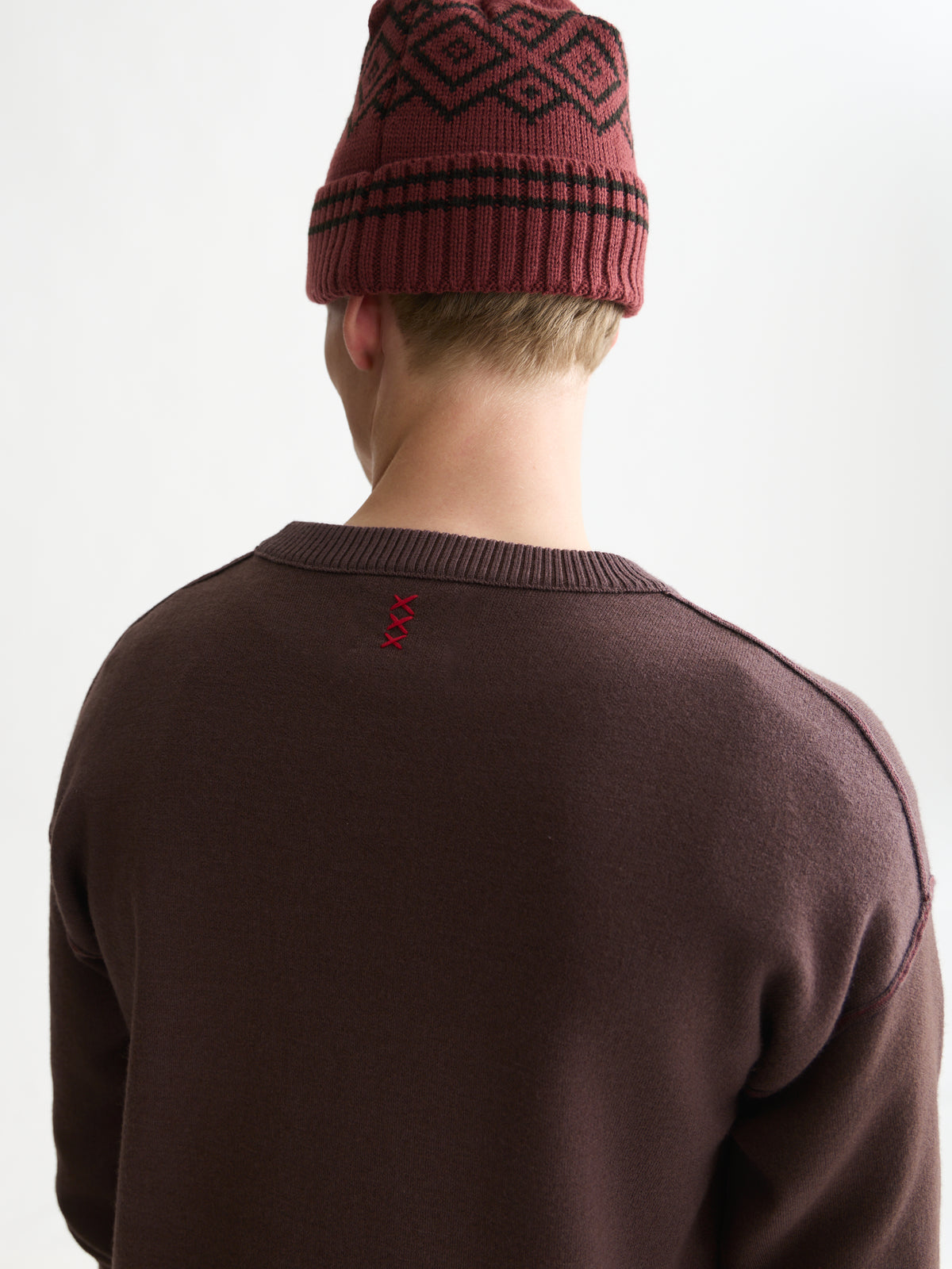 Black סוודר לגברים Double Face Merino-Blend SCOTCH & SODA