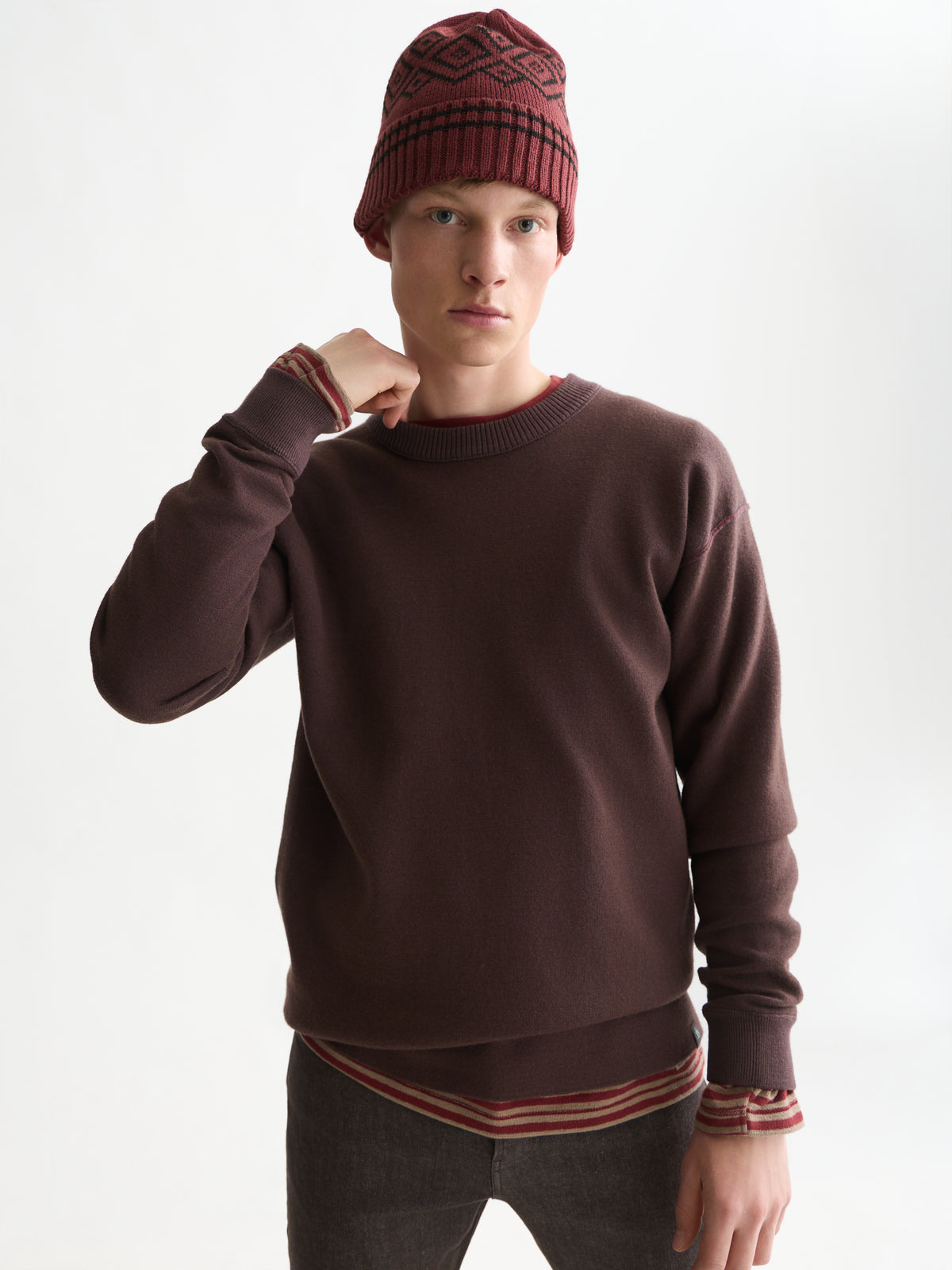 White Smoke סוודר לגברים Double Face Merino-Blend SCOTCH & SODA