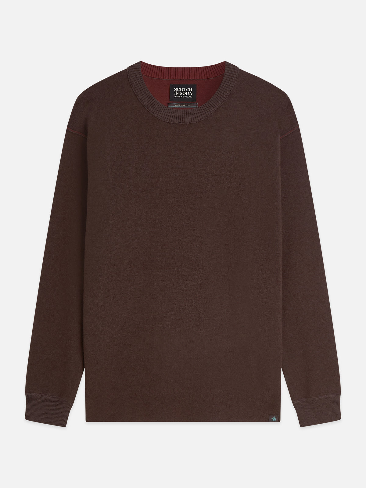 Dark Slate Gray סוודר לגברים Double Face Merino-Blend SCOTCH & SODA