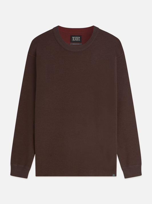 Dark Slate Gray סוודר לגברים Double Face Merino-Blend SCOTCH & SODA