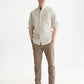 White Smoke חולצה מכופתרת אוקספורד לגברים Seasonal Core Solid SCOTCH & SODA