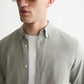White Smoke חולצה מכופתרת אוקספורד לגברים Seasonal Core Solid SCOTCH & SODA